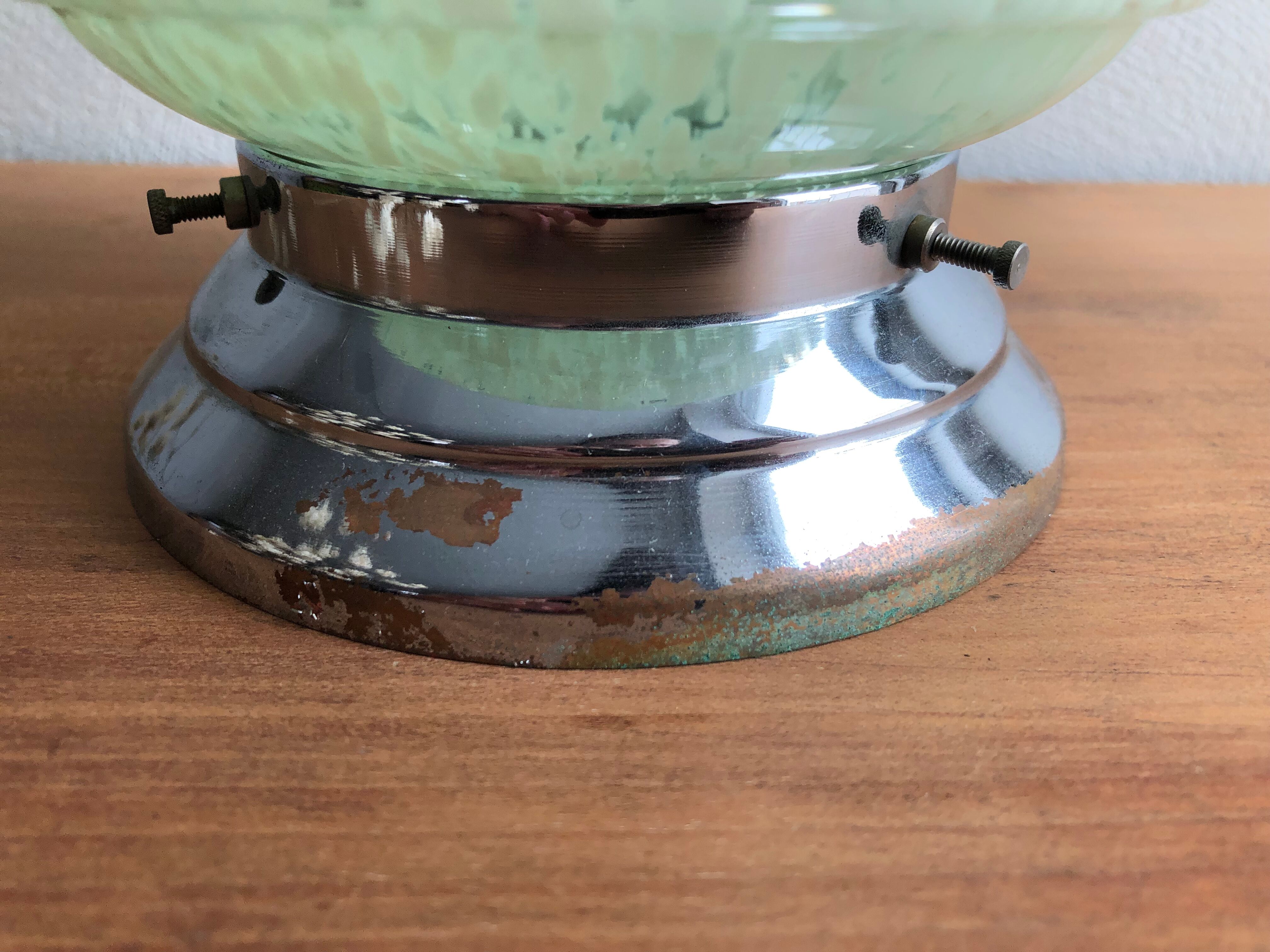 Green Clichy glass luminaire