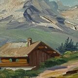 Oil Painting on Panel Vintage Signed CLAUDE SARGUE Landscape