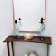 Postmodern Ebonized Beech Console Table with a Lower Shelf, Italy