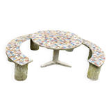 Stone and mosaic garden furniture