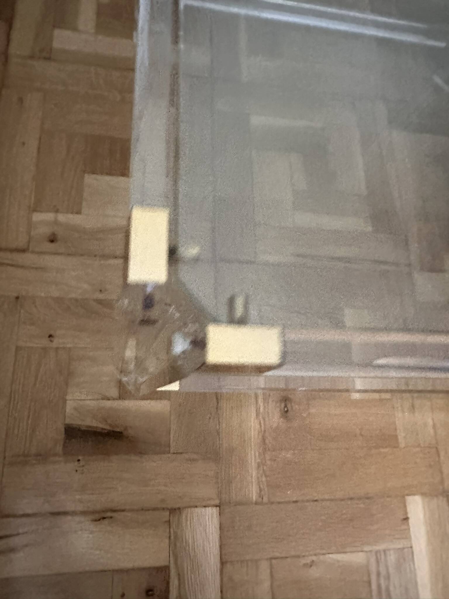 2 plexiglass, brass and glass coffee tables, circa 1970