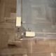 2 plexiglass, brass and glass coffee tables, circa 1970