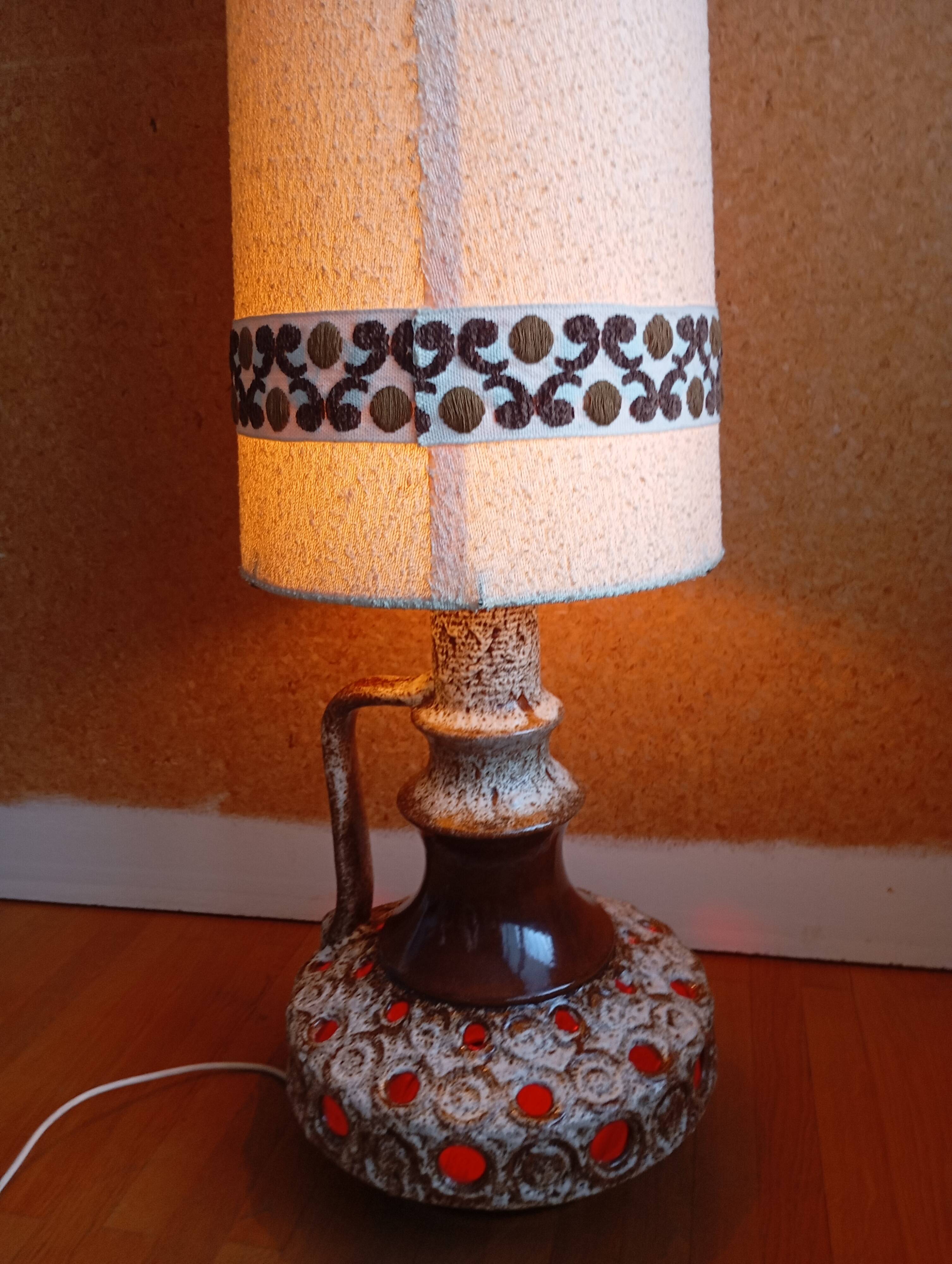 70s ceramic floor lamp