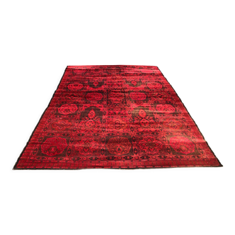 Tapis oriental vintage rouge