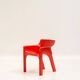 Set de 4 fauteuils "Gaudi" rouges de Vico Magistretti pour Artemide
