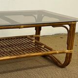 Bamboo and rattan coffee table
