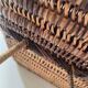 Panier asiatique en rotin avec couvercle 23×18 cm