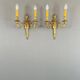 Pair of Gilt Bronze Wall Sconces, Louis XVI Style, 20th Century