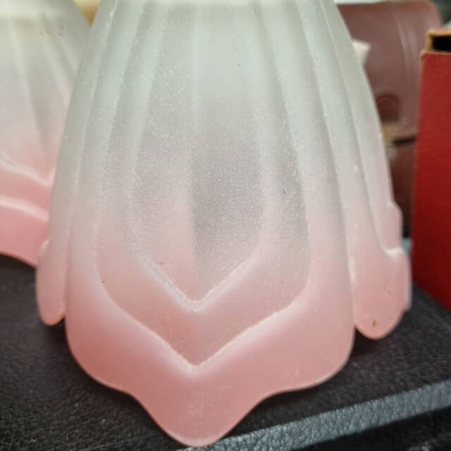 80s pink opaline pendant lights