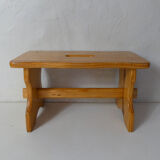Old small wooden bench walking foot