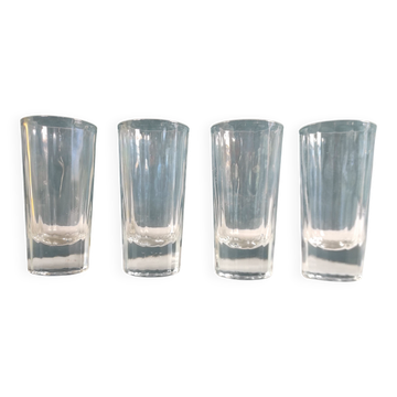 Set of 4 vintage French glasses for Pastis