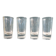 Lot de 4 verres à Pastis vintage français