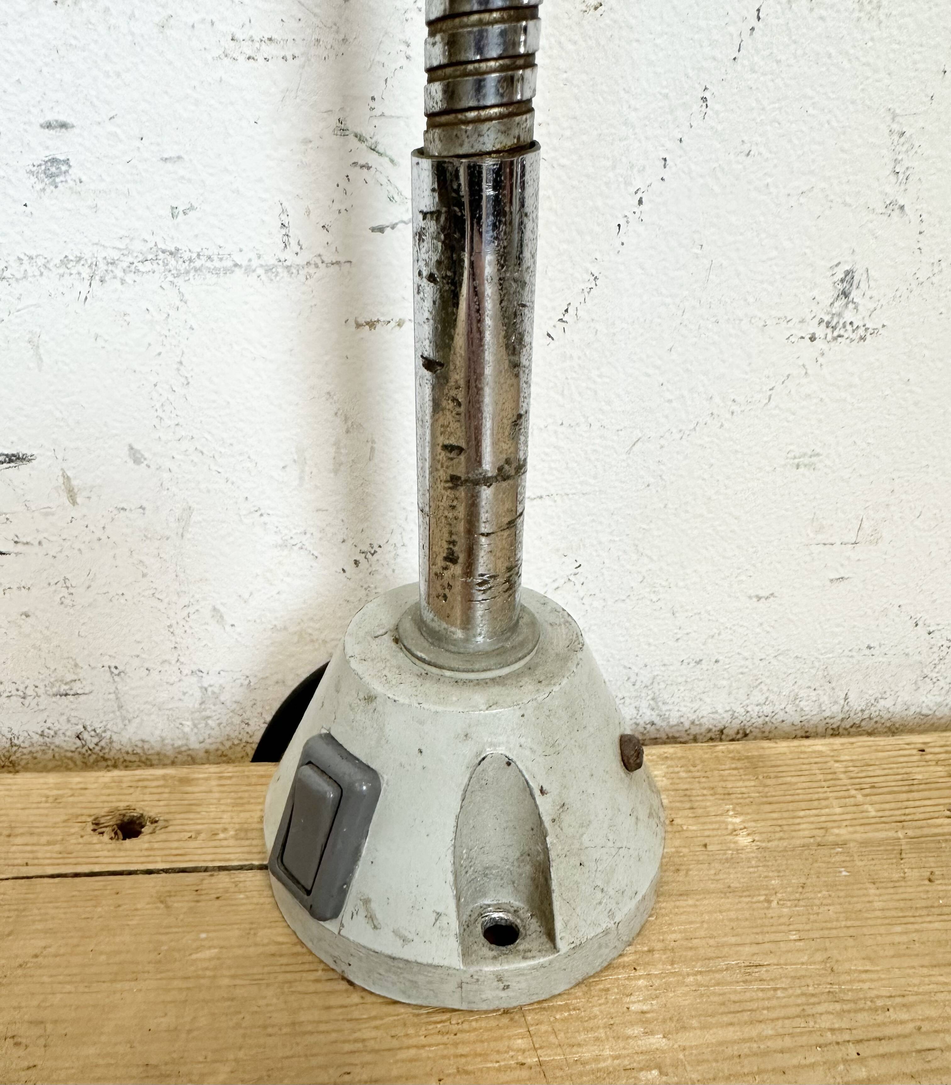 Vintage Chrome Italian Gooseneck Table Lamp, 1960s