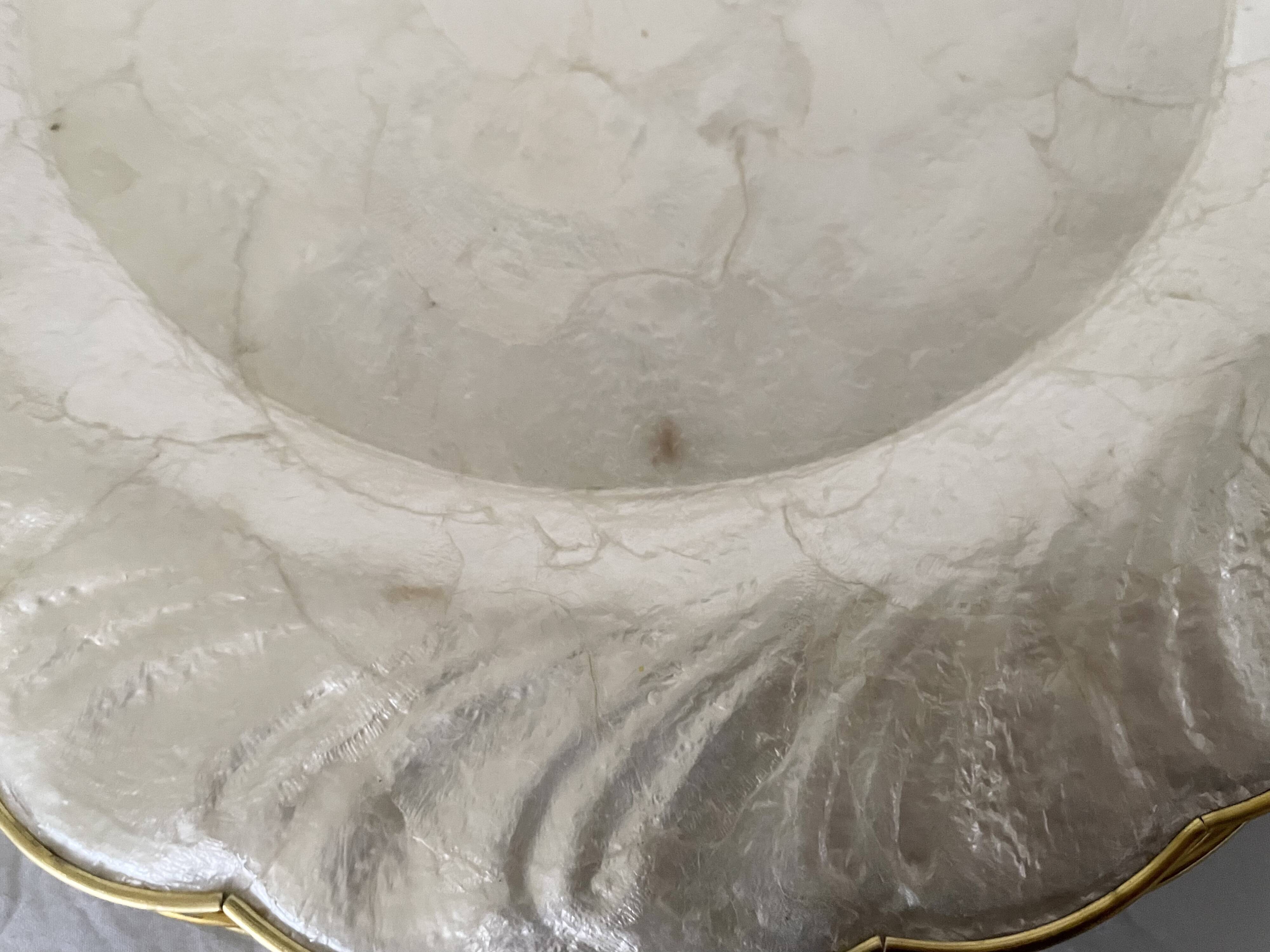 Mother-of-pearl and brass plates