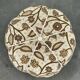 Art Deco Floral Upholstered Pouf Ottoman, Czechoslovakia, 1940s