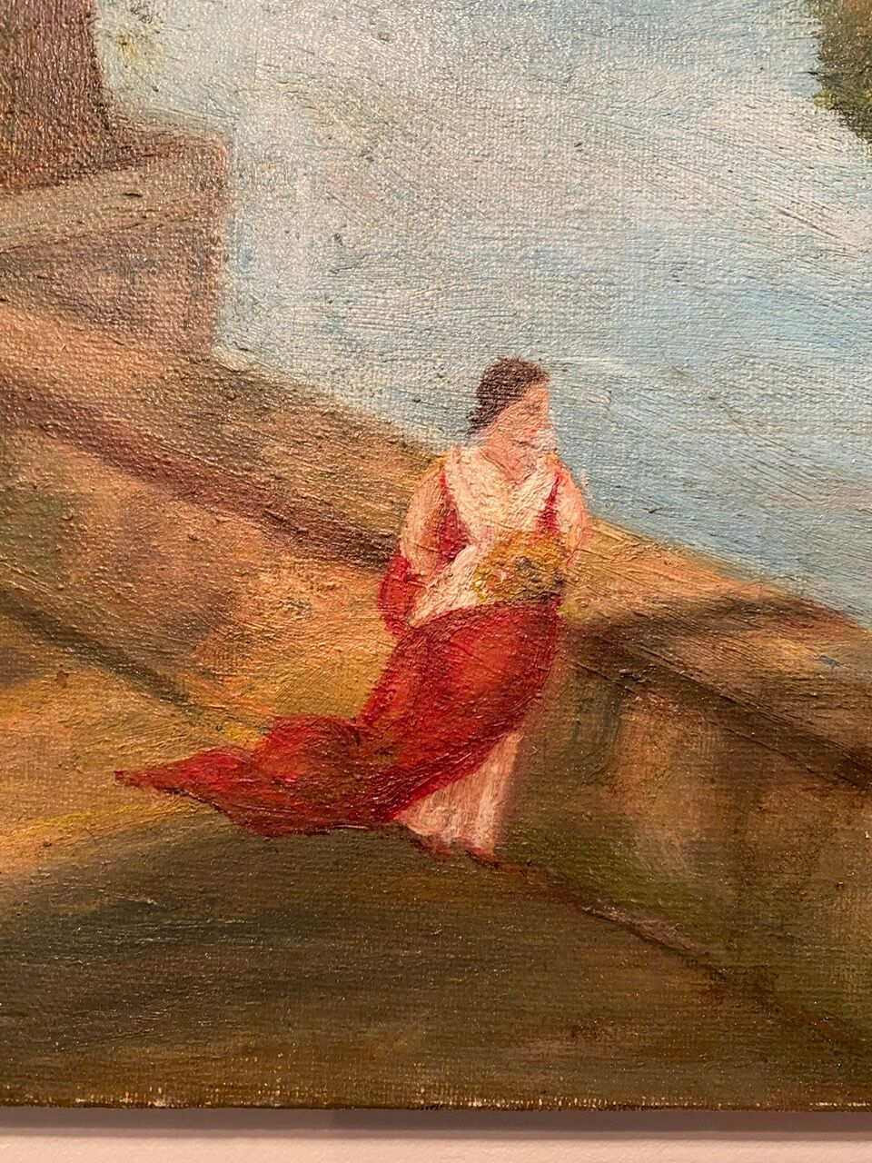 Old painting, landscape, signed, early XX century