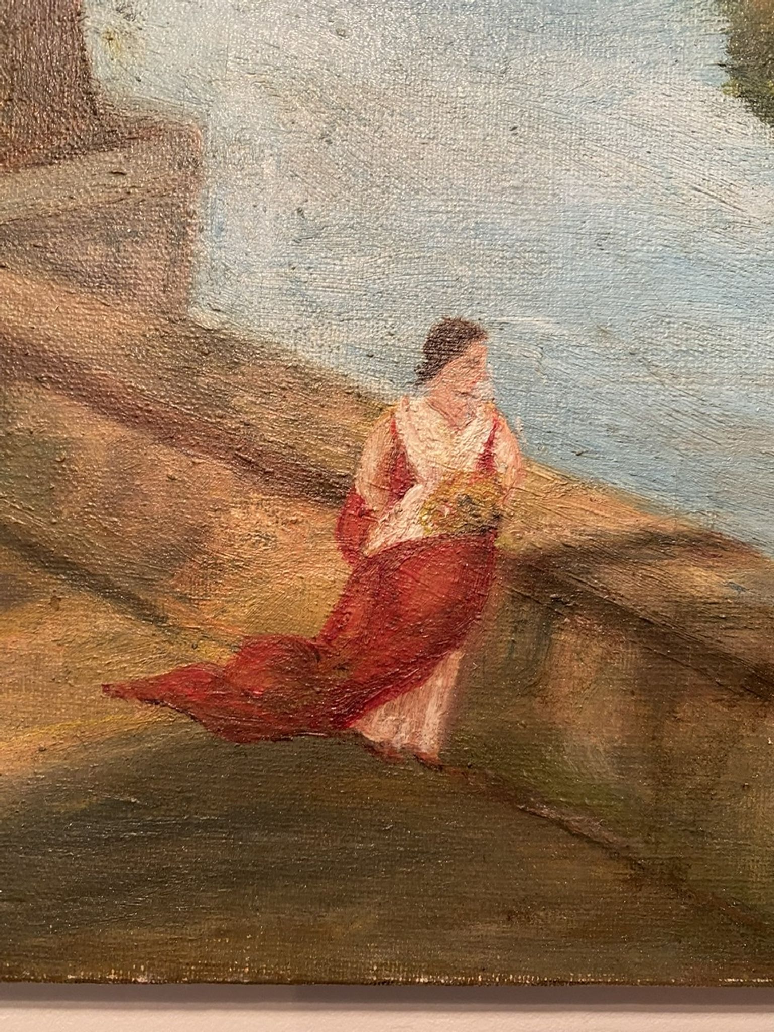 Tableau ancien, paysage, signé, début XX siècle