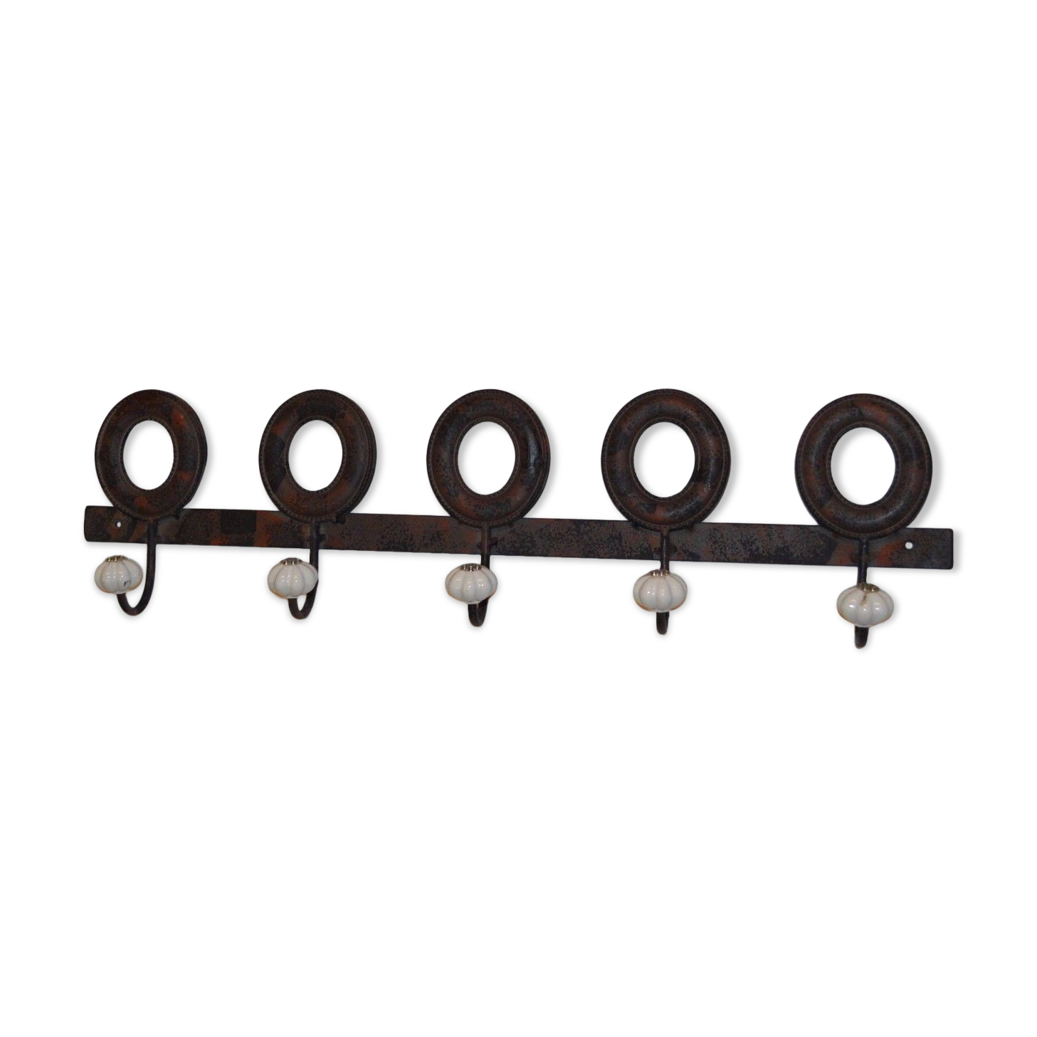 Iron coat holder with picture frames