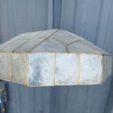 Octagonal suspension octagon lampshade mother-of-pearl pearl