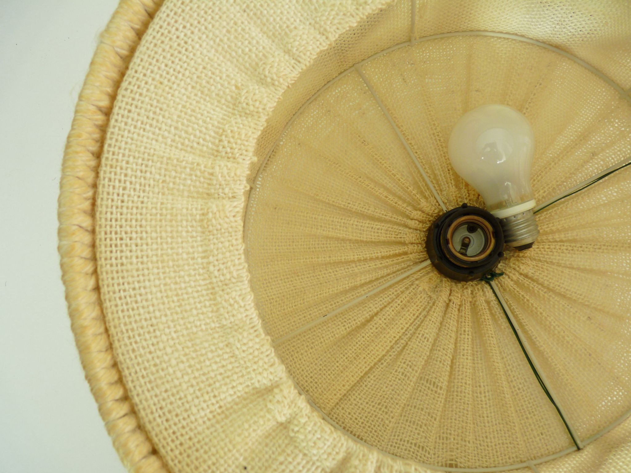 Scandinavian GDR wool en wooden hanging