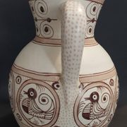Vintage Talavera ceramic jug vase 20th century