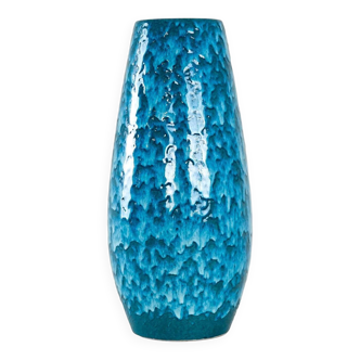 Blue ceramic vase, German design, 1960s, made in Germany