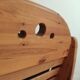 Scandinavian rocking chair in wood & mohair velvet