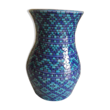 Vase style mosaïque signé ALB