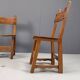 Ensemble de 8 chaises à repas espagnoles brutalistes, années 1950
