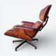 Original Eames lounge chair by Herman Miller in burgundy rosewood.