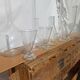 Lot of old soliflore vases chemistry laboratory equipment