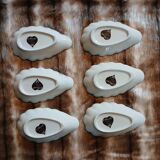 6 antique avocado cups