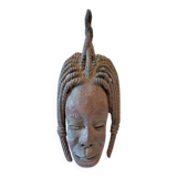 African wooden mask from Ivory Coast, Baoulé
