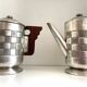 Tea & Coffee Service Pieces Silver-Plated Metal Art Deco A.S Stamp