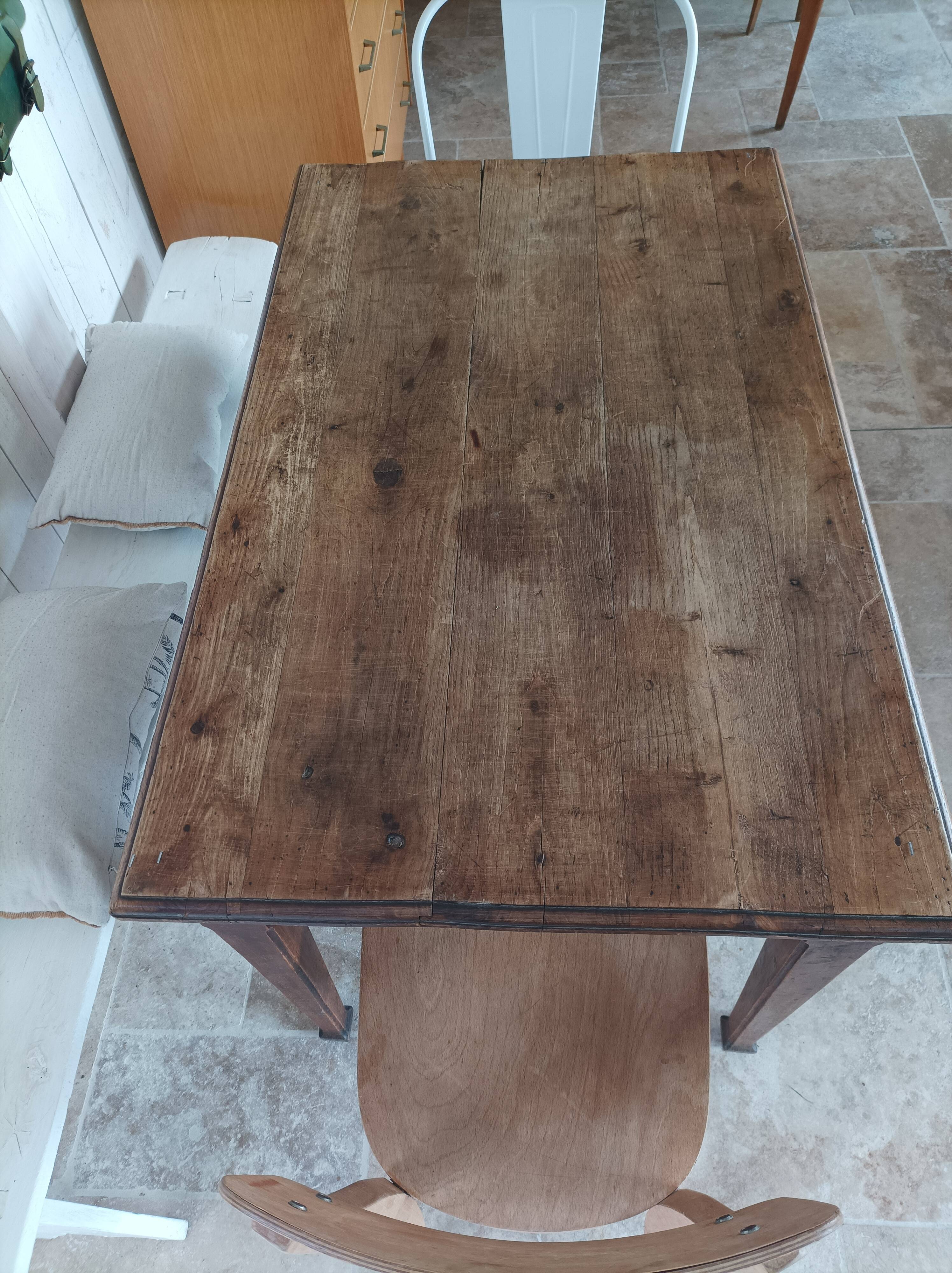 Old kitchen oak table