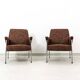 Chaises en métal vintage “Bat” Pologne, années 1960, ensemble de 2