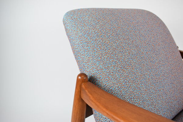 Fauteuil vintage entièrement restauré designer E.Homa, années 60, Europe de l’Est, multicolore, résistant à l’eau