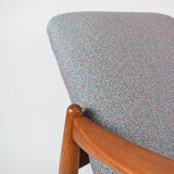 Fauteuil vintage entièrement restauré designer E.Homa, années 60, Europe de l’Est, multicolore, résistant à l’eau