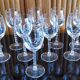 Set of 10 cut crystal liqueur glasses with twisted base and Arques crystal spikes