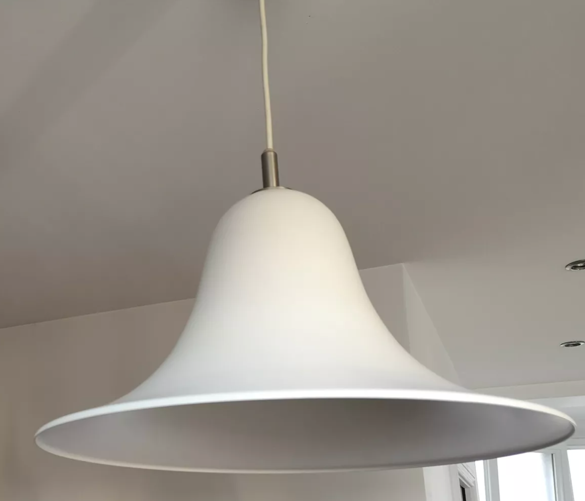 White Pantop pendant lamp by Verner Panton for Verpan 80s