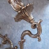 Pair of gold bronze appliques - year 60