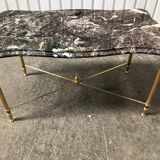 Brass and marble coffee table