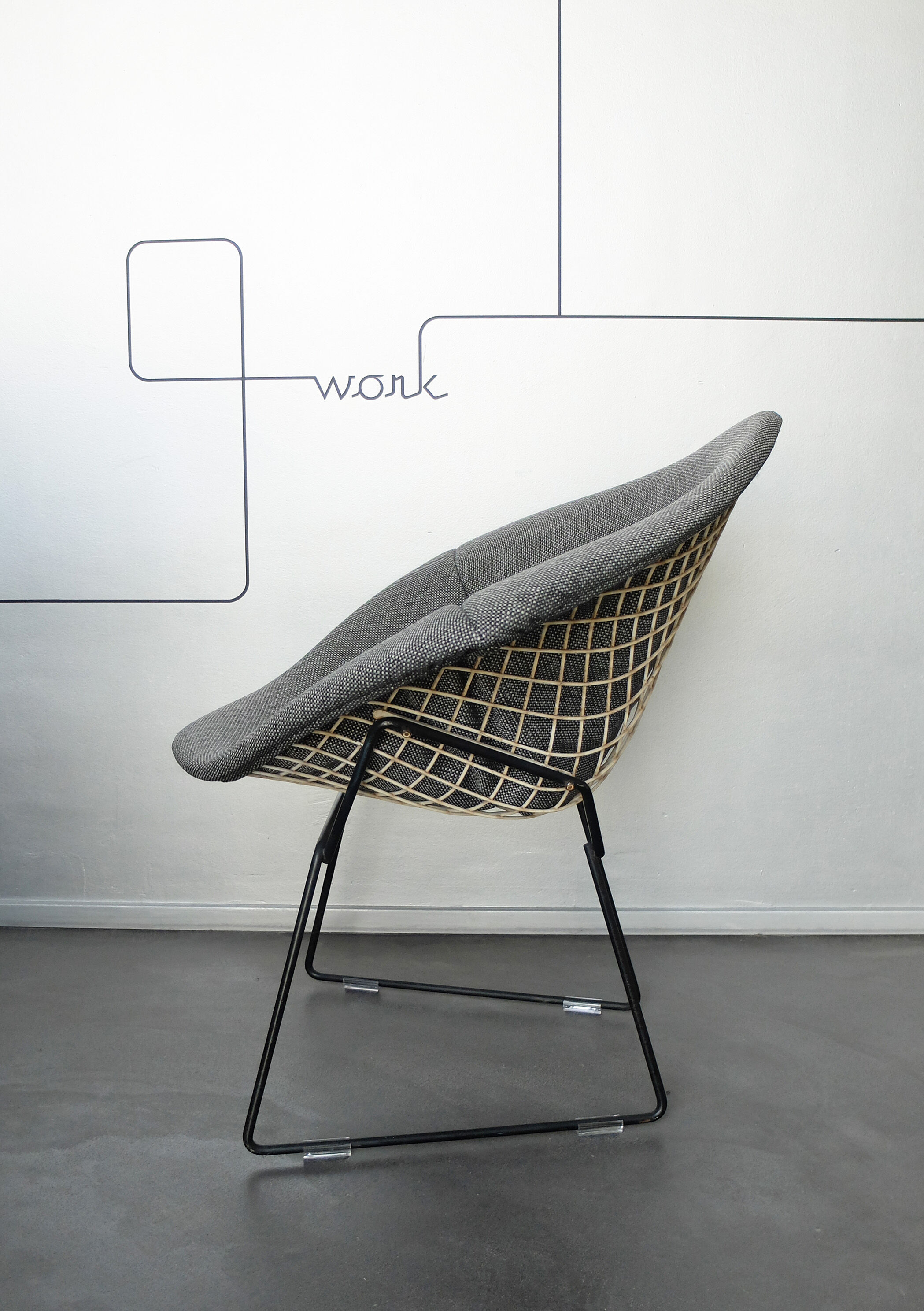 Fauteuil Diamond chair 421 par Harry Bertoia pour Knoll