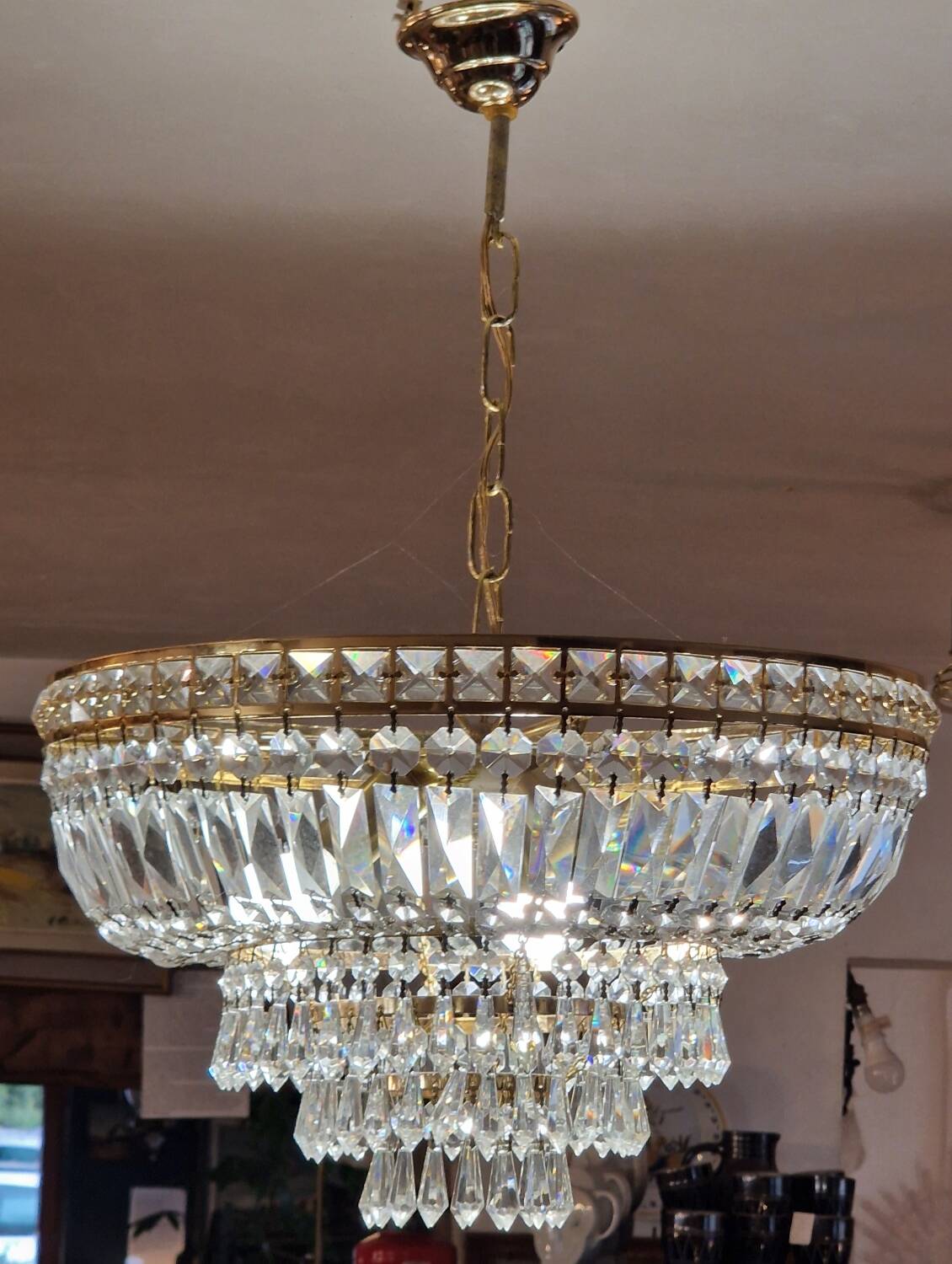 Lustre pampille vintage