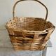 Panier osier et bois