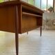Scandinavian "boomerang" two-sided teak desk Midtjydsk Mobelfabrilk