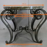 Marble and Forged Iron Low Table - 1950