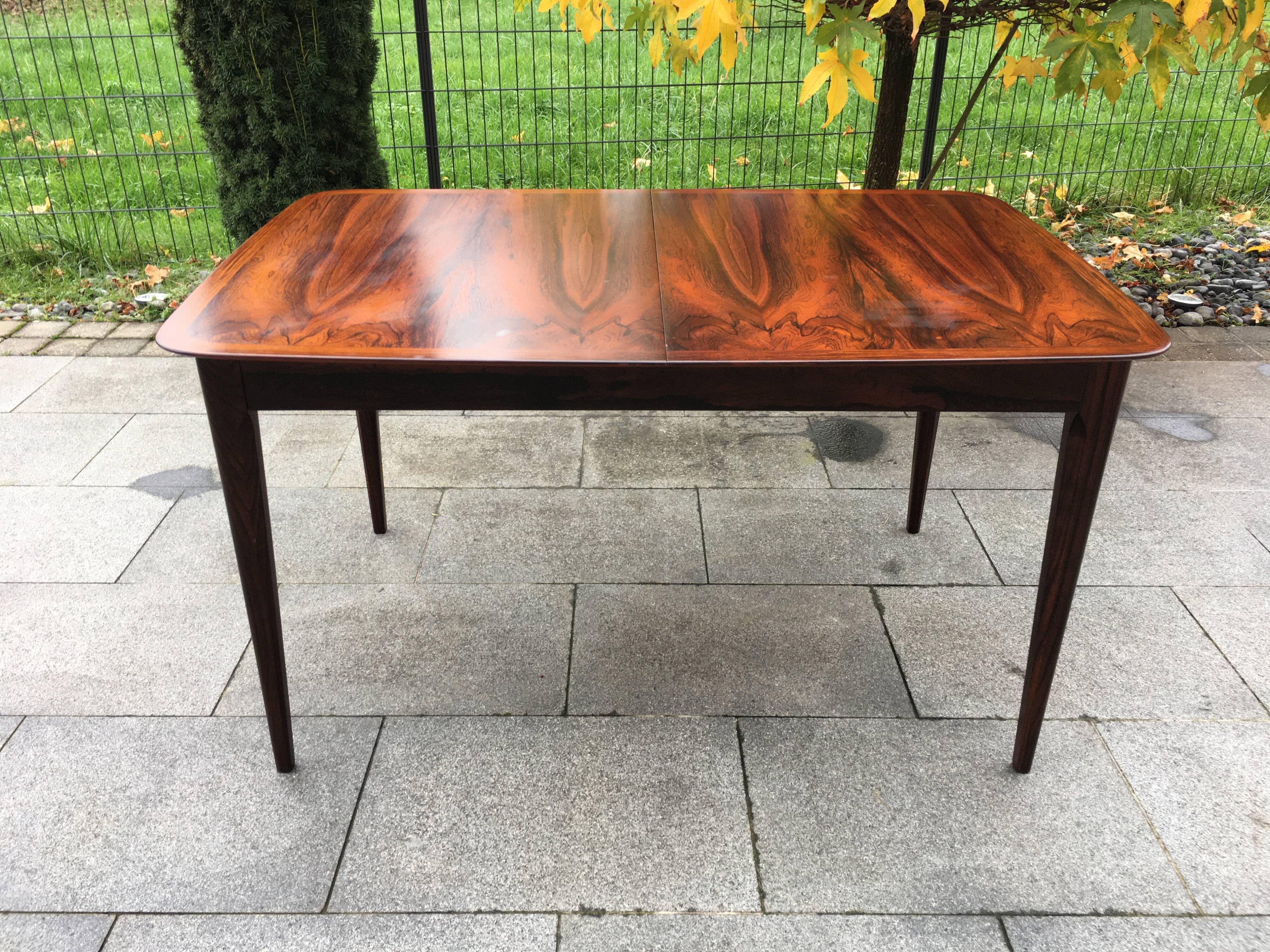 Rosewood dining table lübke 60s