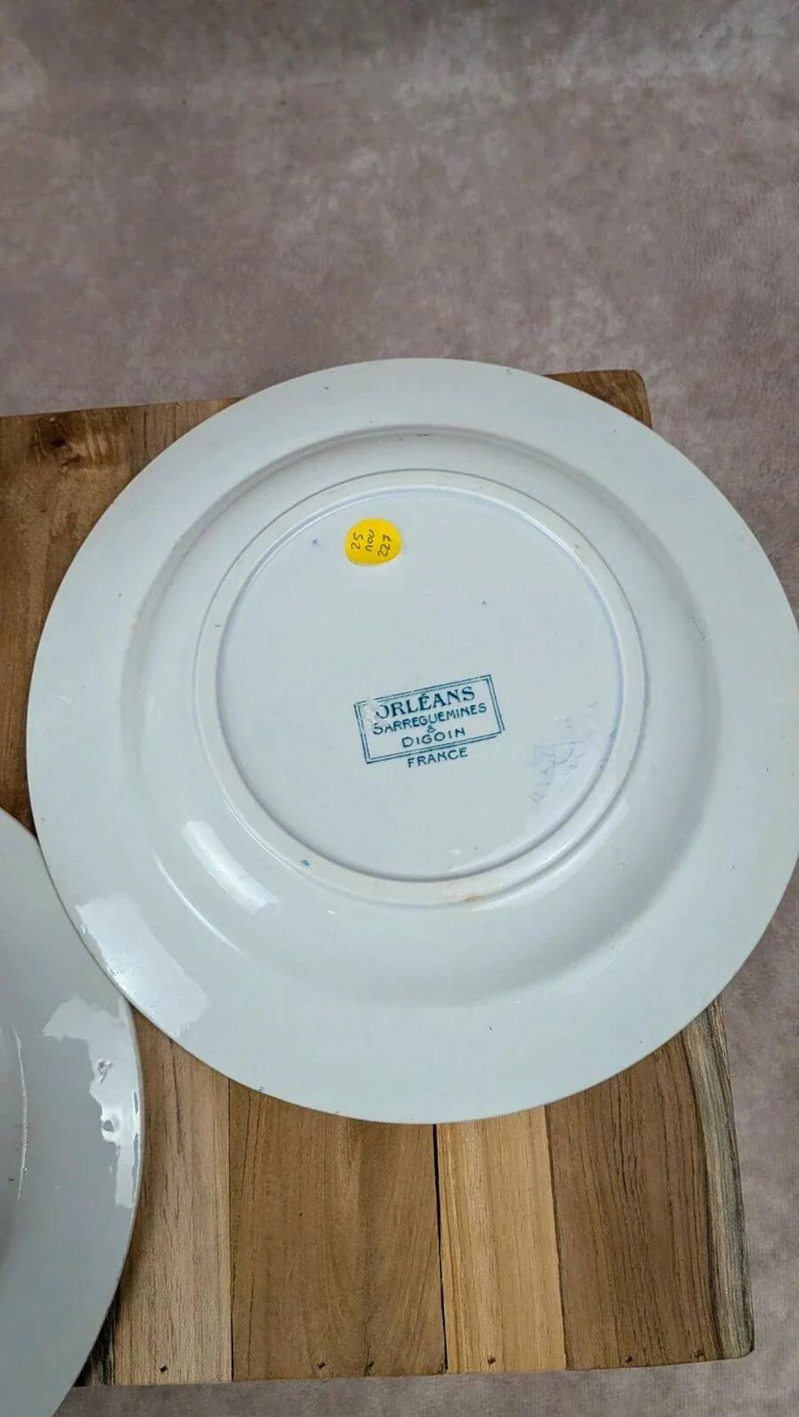Set of 3 deep plates Orléans Sarreguemines & Digoin