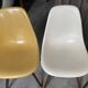 Lot 4 chaises dsw fibre noyer eames herman miller vintage
